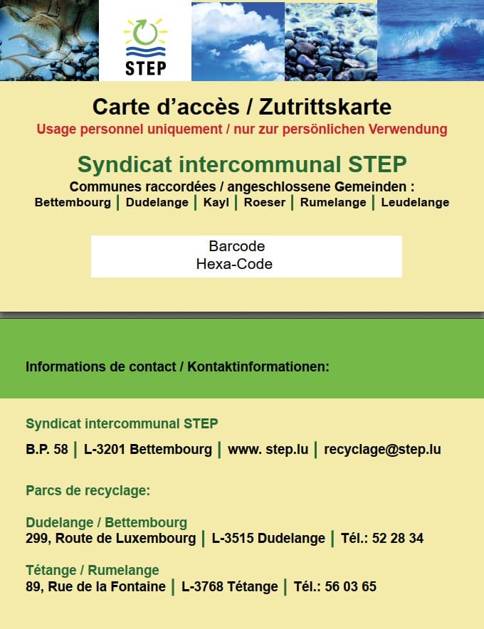 Screenshot Carte STEP